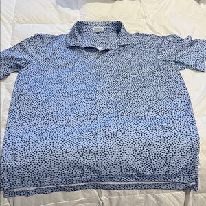 Peter Millar Light Blue Fish Polo Shirt
Size: XL